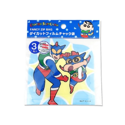 Saquinho de Plástico com Fecho Deslizante - Modelo: Crayon Shinchan
