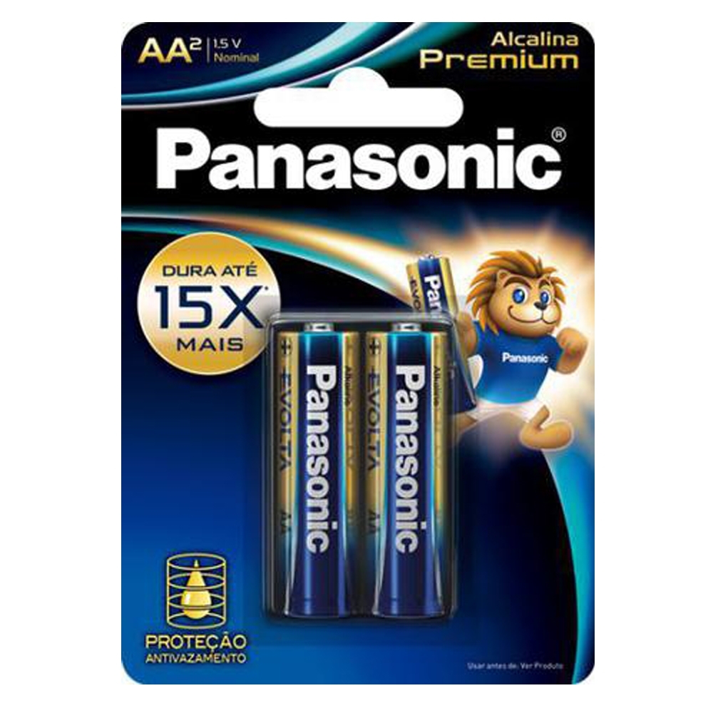 Pilha Panasonic Alcalina Premium Aa - 2 Unidades | Daiso