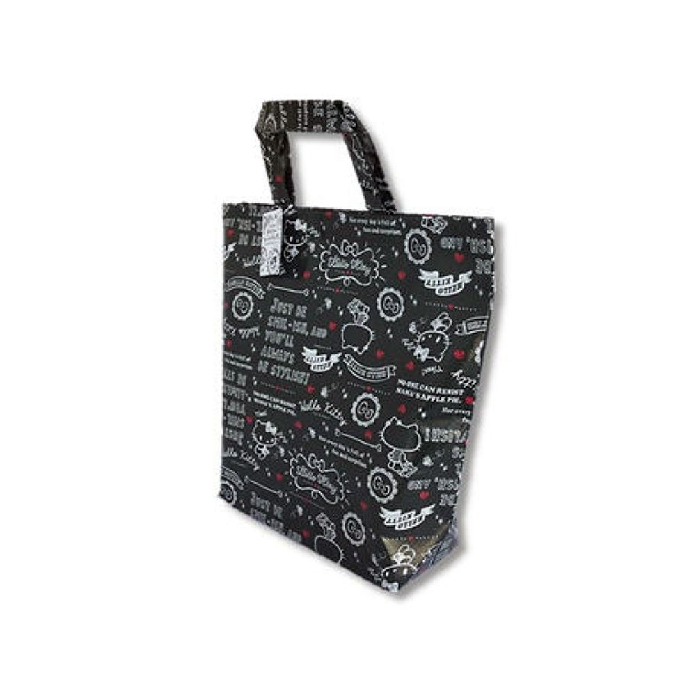Bolsa Eco Bag Estampa Quadro Negro Hello Kitty 35Cm Daiso