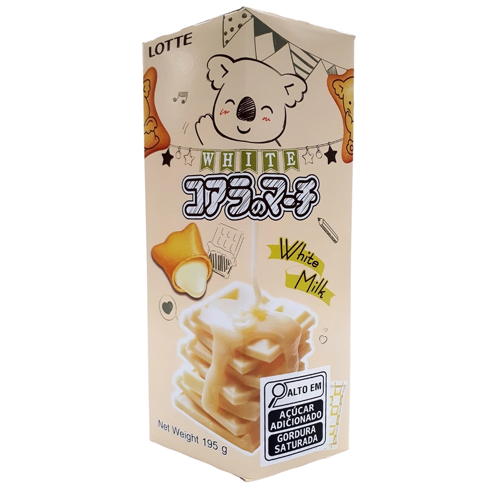 Biscoito Koala Sabor Chocolate Branco - Pacote Familia 195g | Daiso
